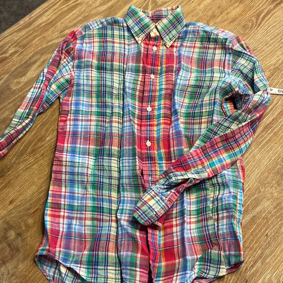 Polo Ralph Lauren button down linen shirt size 2 never worn - Picture 1 of 6